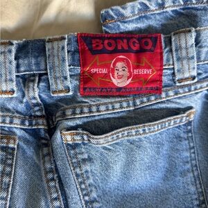 BONGO Light Blue High-Rise Denim Jeans with Red Logo Patch